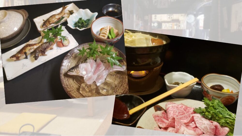 郡上八幡 郷土料理 大八 ジビエ鍋 鮎刺身 定食 メニュー