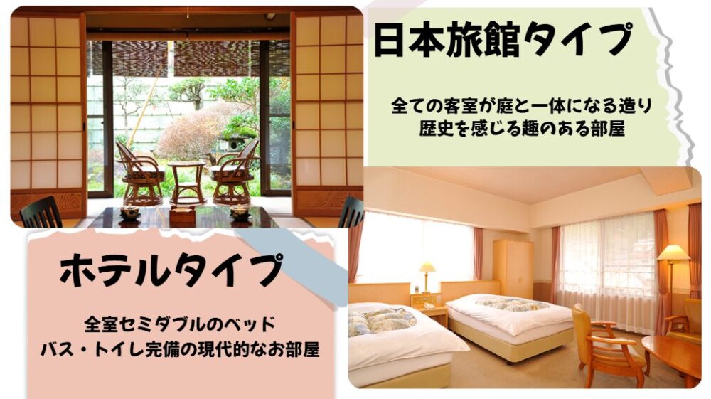 郡上八幡　吉田屋　客室タイプ　和室　洋室
